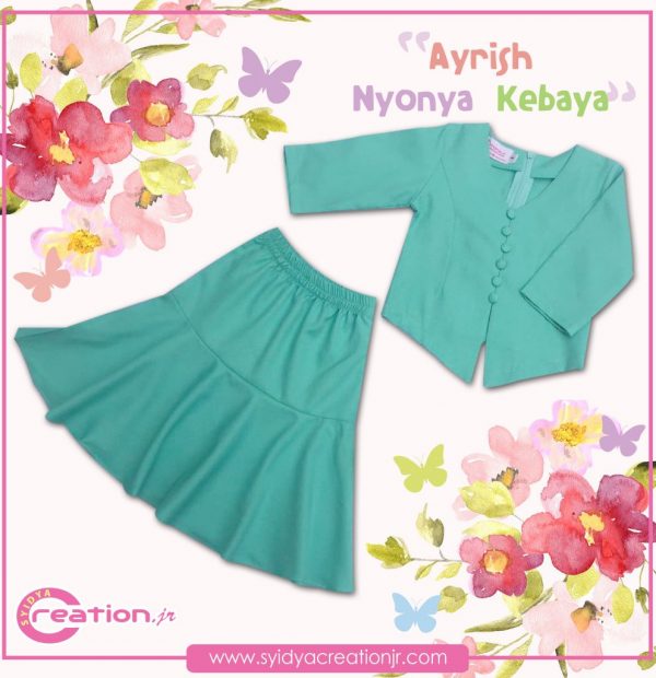 AYRISH NYONYA KEBAYA [Mint Green] ⋆ Syidya Creation Jr.