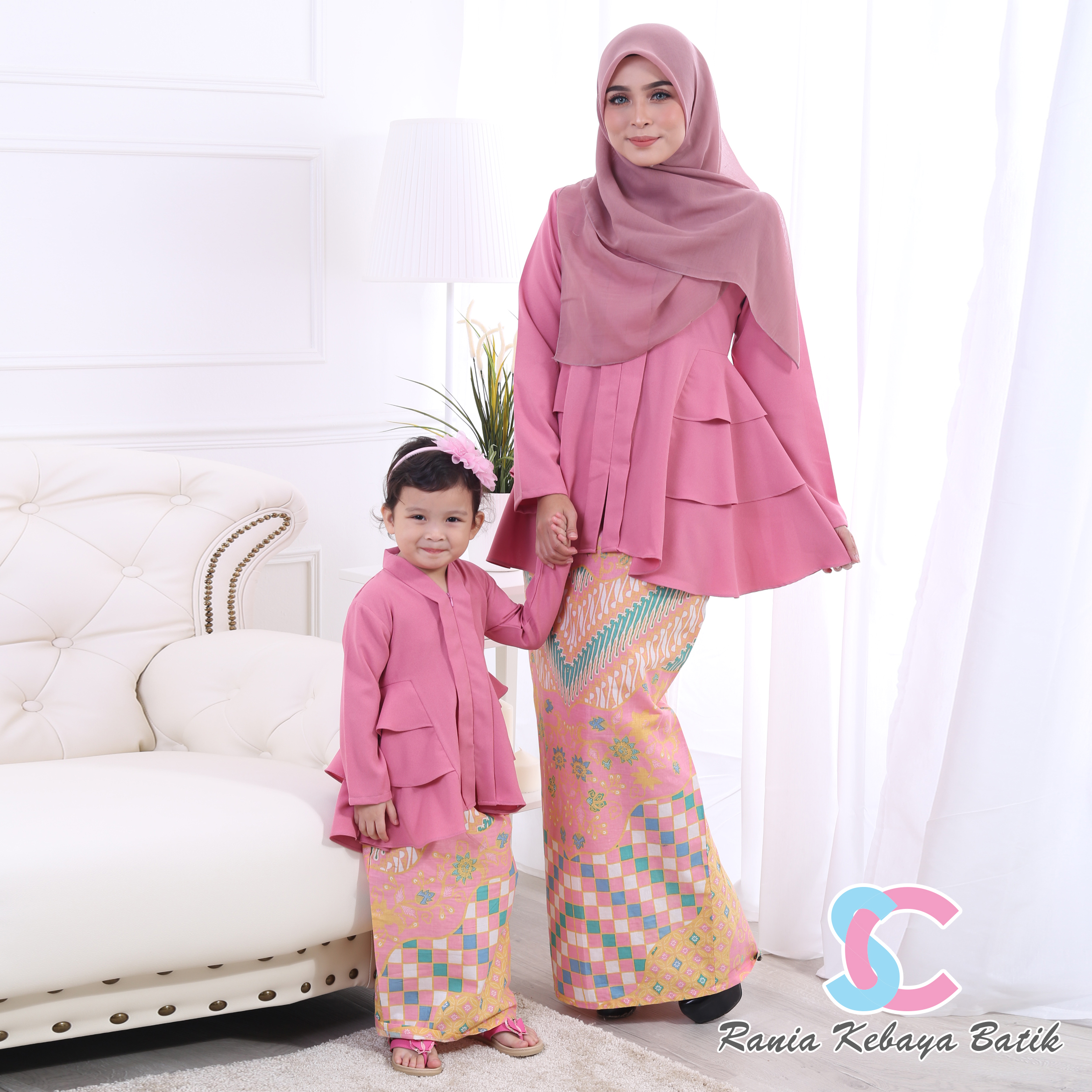 Rania Kebaya Batik Dusty Pink Syidya Creation Jr 