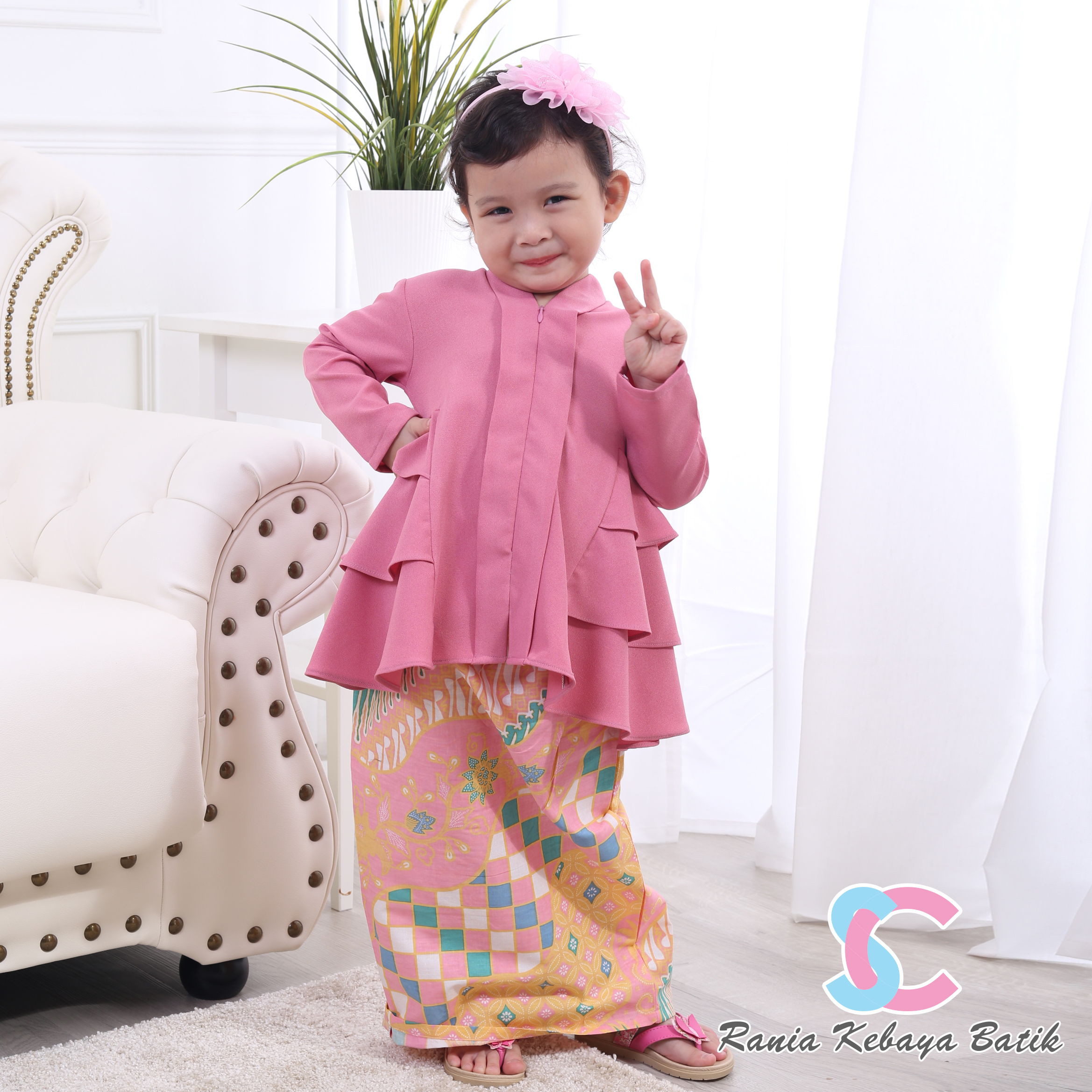 Rania Kebaya Batik Dusty Pink Syidya Creation Jr 