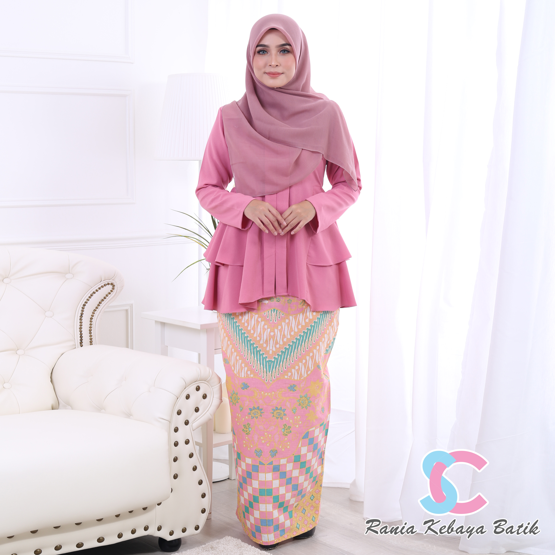 Rania Kebaya Batik Dusty Pink Syidya Creation Jr 