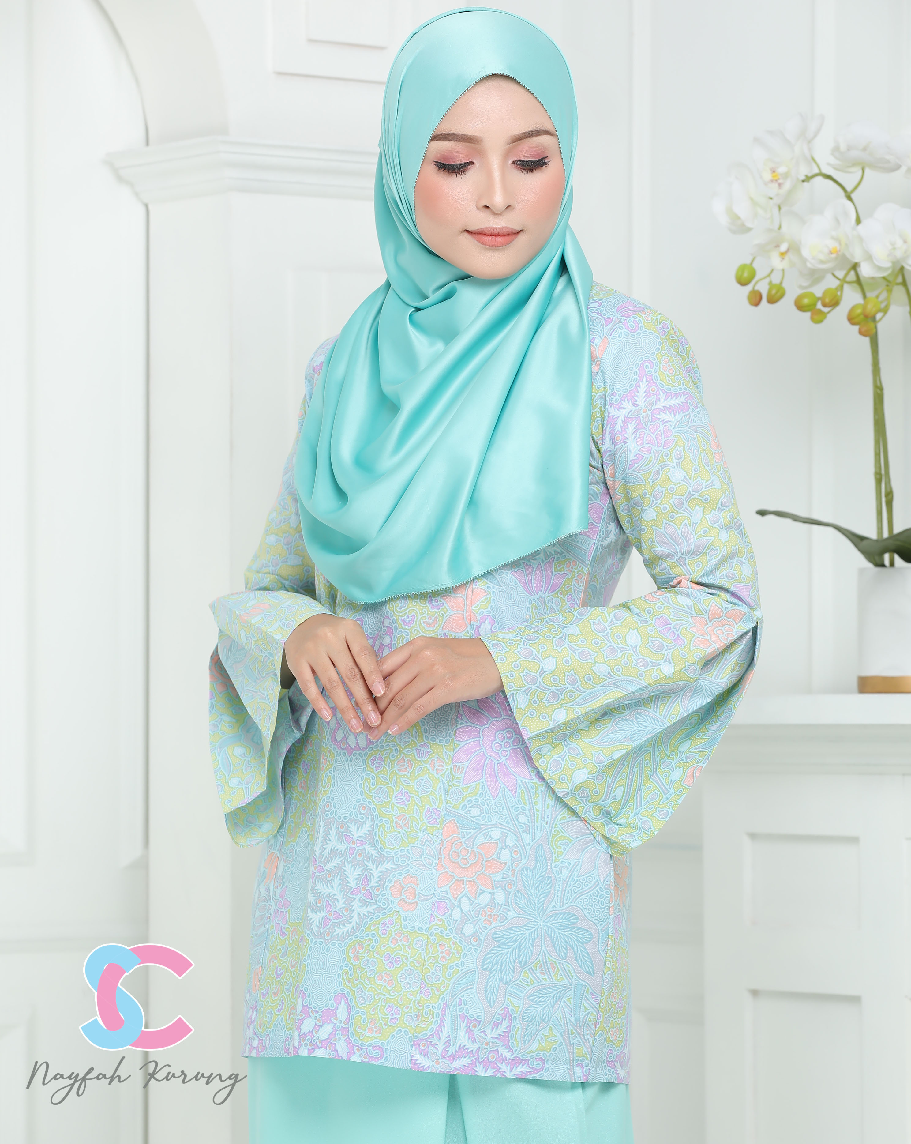 Nayfah Kurung Batik  Mint Green  Syidya Creation Jr 