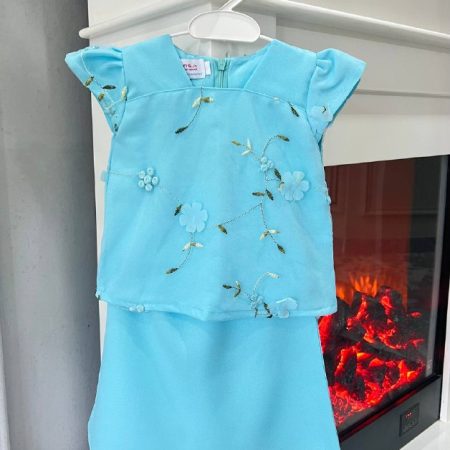 Seroja Kurung (Tiffany Blue/ Terqoise Blue)