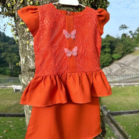 Naura Kurung (Brick Orange)