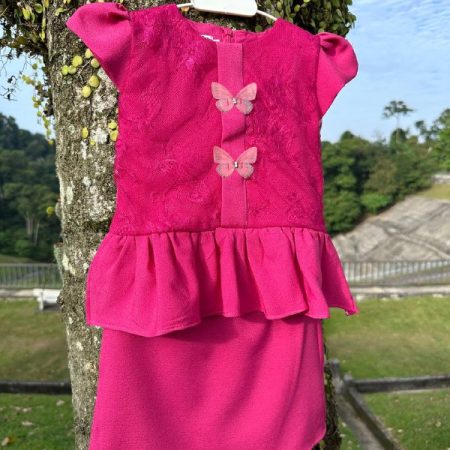 Naura Kurung (Fuchsia Pink)