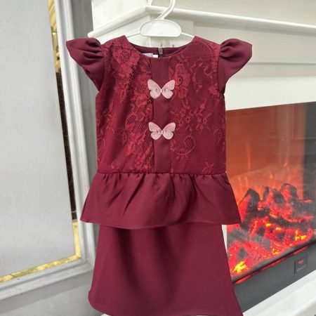 Naura Kurung (Burgundy)