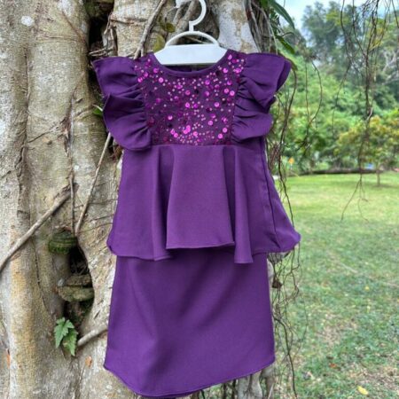 Glitter Kurung (Mangosteen Purple)