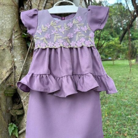Ruffle Kurung (Purple)