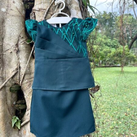 Pleated Kurung (Emerald Green)
