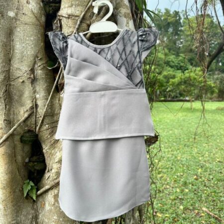 Pleated Kurung (Grey) Version 1