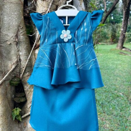 Kebaya Peplum (Teal Blue)