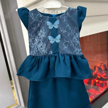 Naura Kurung (Teal Blue)